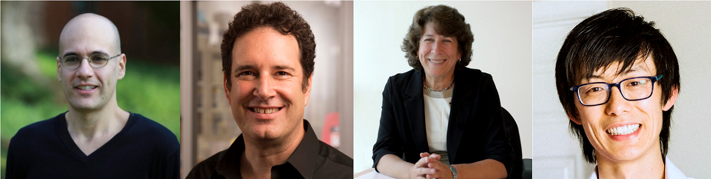 CAIT Faculty Research Award recipients Elias Bareinboim, Hod Lipson, Kathy McKeown, and Eugene Wu